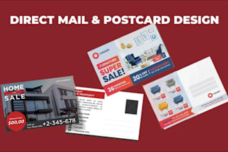 create a modern direct mail and postcard design