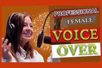 professional american energetic deep  female voice over,