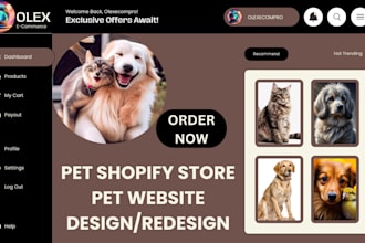 design a stunning pet shopify store pet website dropshipping