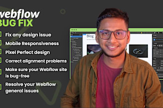 clean up your webflow website, expert bug fixing