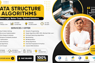 assist with data structures and algorithms tasks projects in python
