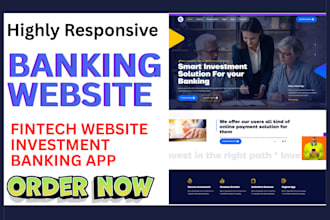 build online banking website banking fintech app bank app investment website