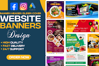 stylish modern website banner, banner ad, social media banner, header or slider