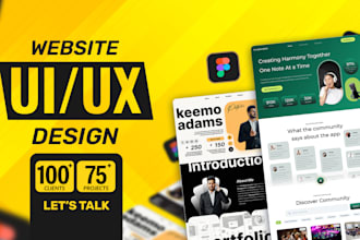 design web in figma, I will design creative website UI UX