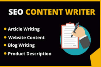 be your expert SEO content writer and website content writer