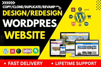 design,redesign,copy,clone a professional wordpress website for local busines
