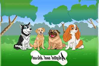 illustrate character illustration of cartoon, animal or any object