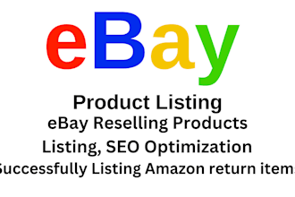 do ebay listing, ebay product listing, ebay SEO listing, ebay lister