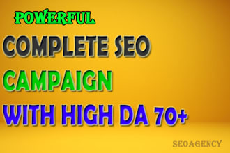 do full SEO campaign for your website with high da backlinks