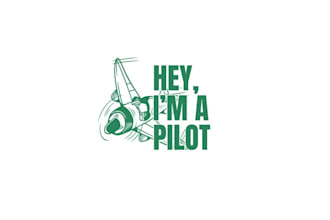design fun company catering student small airplane logo