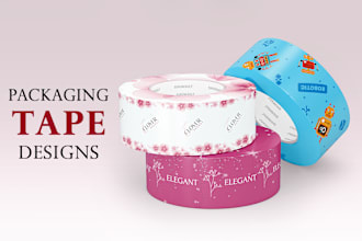 design custom packaging tape, duct tape or washi tape