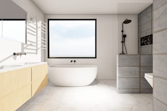 do 3dbath 3dkitchen, 2d bath and 3d rendering interior
