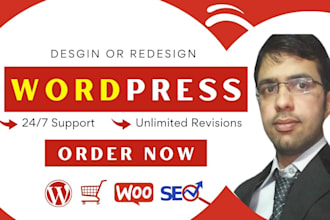 design, redesign, build, rebuild, develop, clone, fix, revamp wordpress website