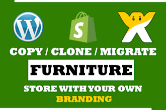 build a furniture shopify store or dropshipping website