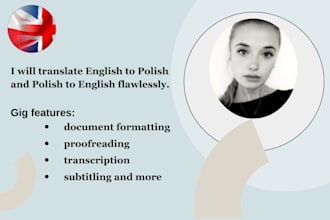 translate english to polish and polish to english