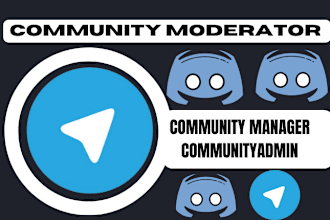 be your community manager or telegram and discord moderator