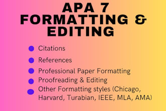 format, edit your document, citations, references in apa 7, other styles