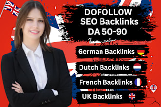 make da 50 plus german de, dutch nl, french fr, uk dofollow SEO backlinks