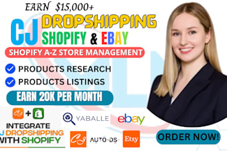 do cj dropshipping dser to ebay amazon etsy shopify walmart tiktok fb listings