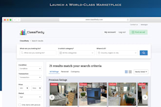 build an online classified ads listing website