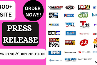 write a press  releases, press release writing, press release distribution