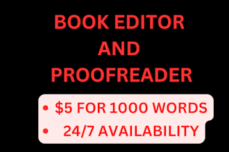 edit and proofread your novel or book