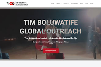 design church website, ministry website with donation