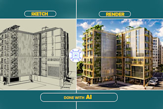 create an architectural 3d renderings using ai