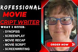 write movie script, youtube script, comedy script, anime or mango recap script
