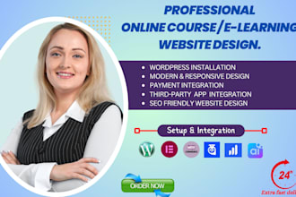 tutor lms course website build learndash e learning wordpress website like udemy