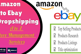do amazon to ebay dropshipping top listings, a to z store management