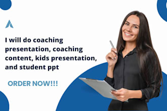 do coaching presentation, coaching content, kids presentation, and student ppt