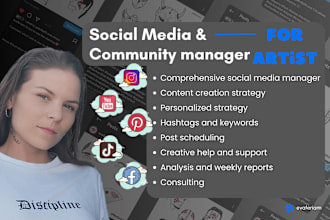 comprehensive social media manager digital artist focused