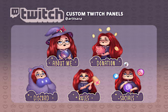 draw customized panels for your twitch channel