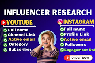 find best instagram, youtube, tiktok influencer email lists