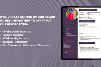 update german cv lebenslauf and resume writing to apply for your new position