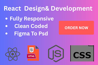 be your professional front end developer and designer