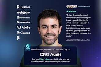 do a cro audit with ai conversion score, landing page, shopify and website