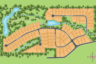 render site plan,campground map,subdivision layout design