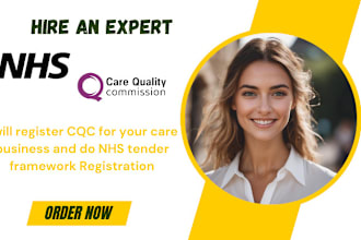 do cqc registration for your care, register healthcare with nhs tender framework