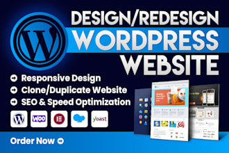 create, redesign, rebuild, or revamp wordpress website design with elementor pro