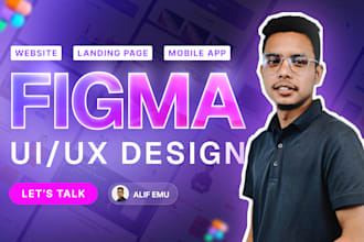 do figma design, landing pages and website UI UX using figma