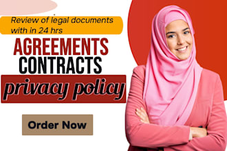 be your lawyer to write and review legal contracts, assignment demand letter,