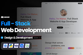 develop business website, full stack website development