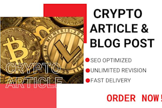 write SEO articles or blog posts on cryptocurrency