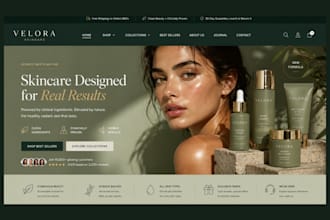 build beauty shopify store skincare website website cosmetic, spa skincare store