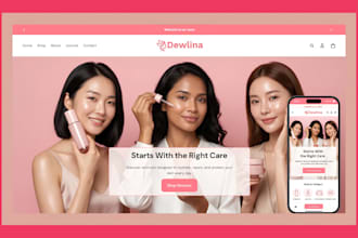 design skincare website skincare shopify store lipstick cosmetics skincare store