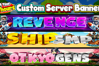 design minecraft  banner and logo for your minecraft server