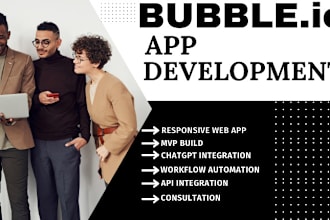be your bubble io developer adalo app developer build bubble app web application
