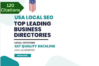 provide 120 local SEO citations and directory submissions for the USA